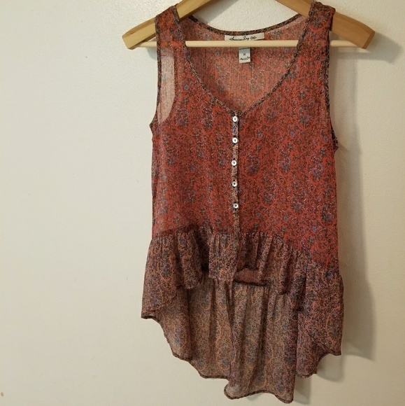 American Rag Tops - American Rag High-Low Sheer Top